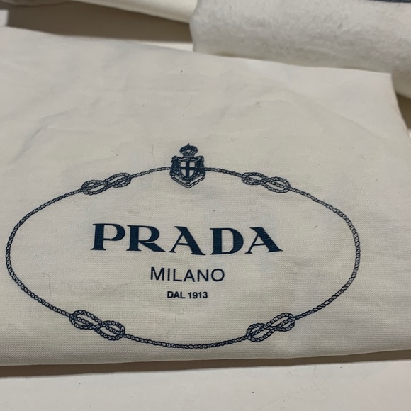 5 assorted Prada White Dust Bags with Blue Logo - Picture 2 of 4